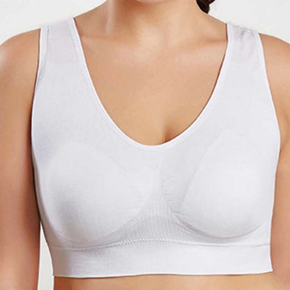 Seamless Comfort Sports Bras - White - 4XL - image 4