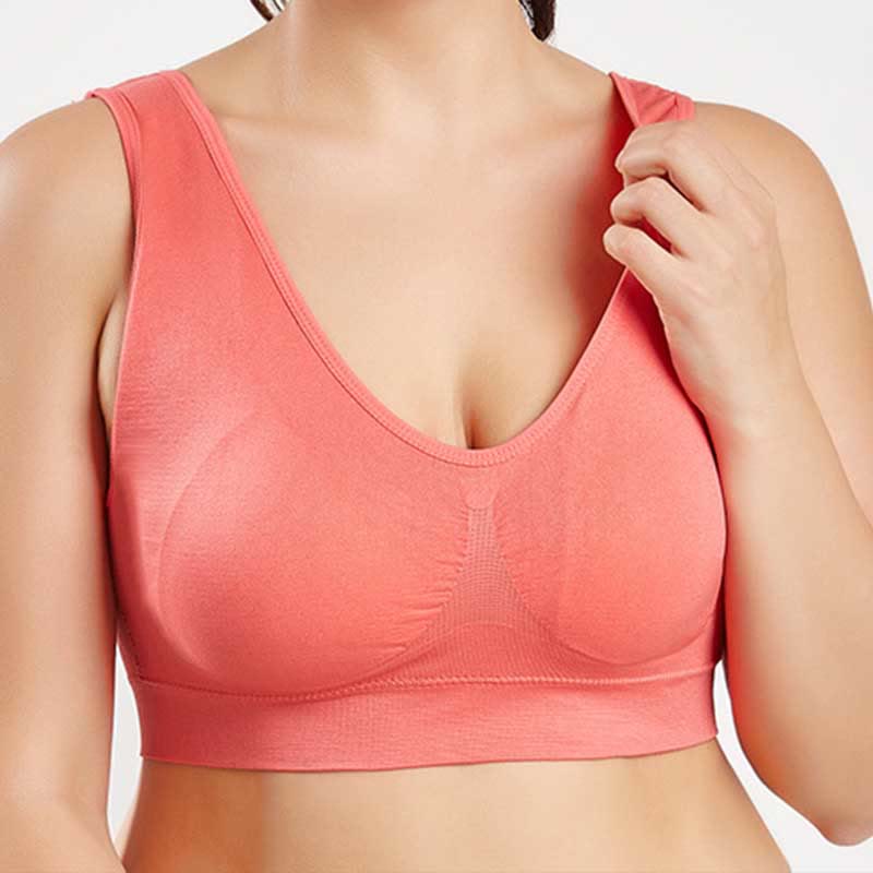 Seamless Comfort Sports Bras - Rose - 4XL - image 9