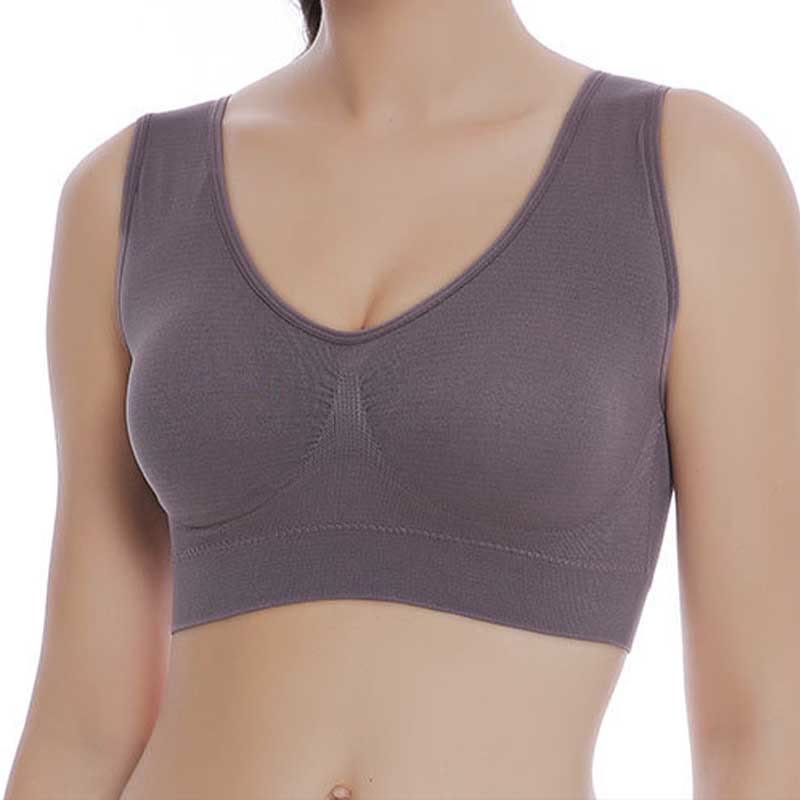 Seamless Comfort Sports Bras - Dark Purple - 4XL - image 13