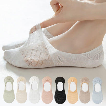 Grid Elasticity No Show Socks(8 Pairs) - Multicolor - EU37-40(US4-7) - image 0