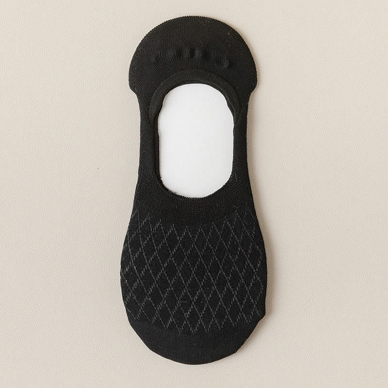 Grid Elasticity No Show Socks(8 Pairs) - Black - EU37-40(US4-7) - image 14