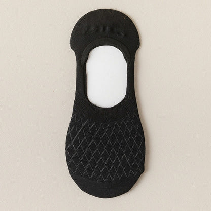 Grid Elasticity No Show Socks(8 Pairs) - Black - EU37-40(US4-7) - image 14