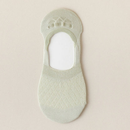 Grid Elasticity No Show Socks(8 Pairs) - Light Green - EU37-40(US4-7) - image 17