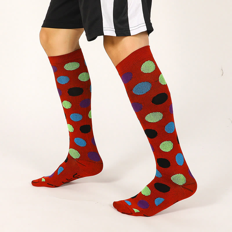 Rainbow Dots Knee High Socks(7 Pairs)