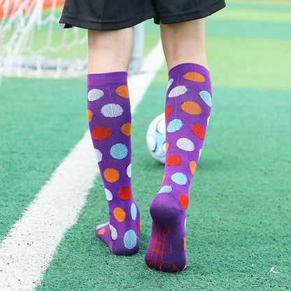 Rainbow Dots Knee High Socks(7 Pairs)