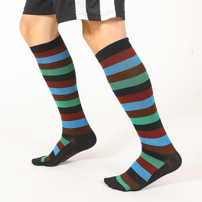 Rainbow Stripes Knee High Socks(6 Pairs)