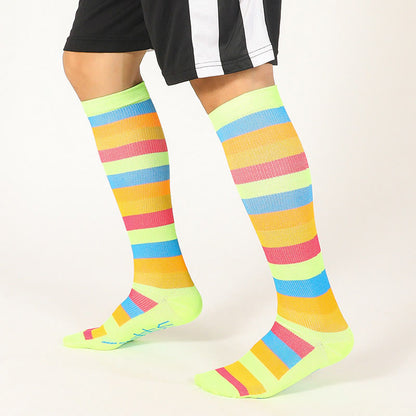 Rainbow Stripes Knee High Socks(6 Pairs)