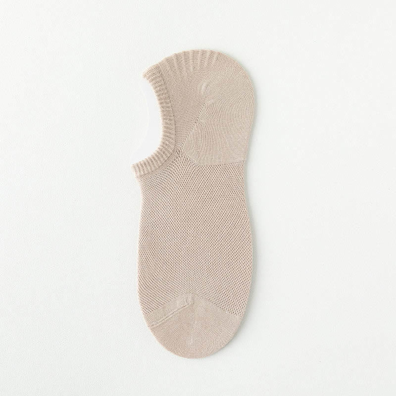 Summer Solid Color No Show Socks(7 Pairs) - Beige - EU38-44(US5-10) - image 8