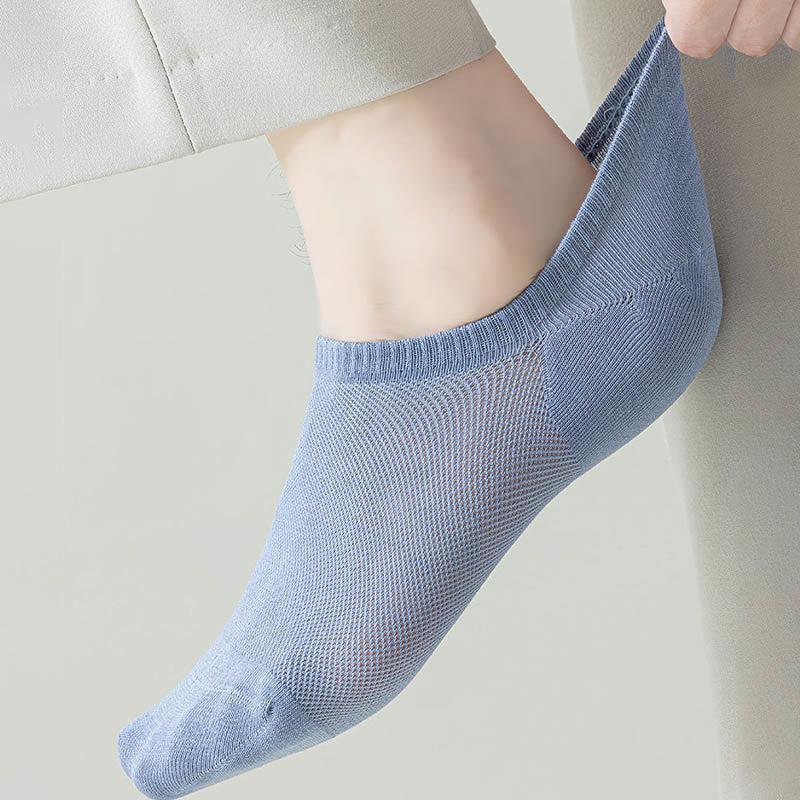 Summer Solid Color No Show Socks(7 Pairs) - image 4