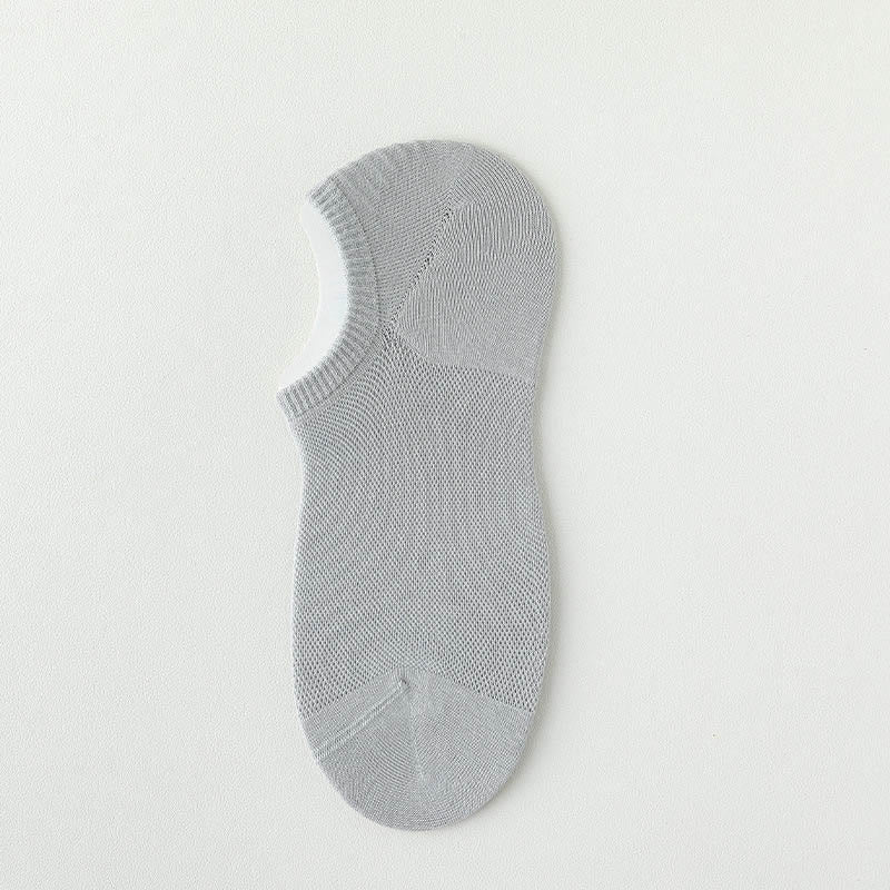 Summer Solid Color No Show Socks(7 Pairs) - Light Gray - EU38-44(US5-10) - image 10