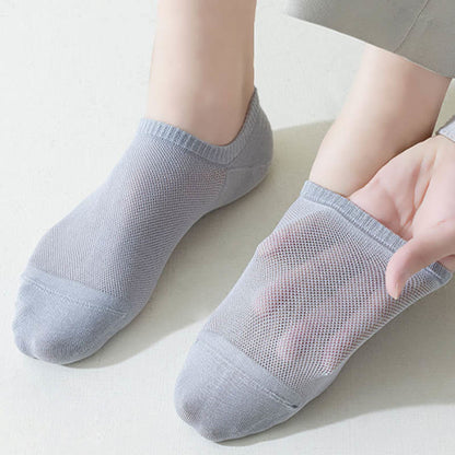 Summer Solid Color No Show Socks(7 Pairs) - image 3