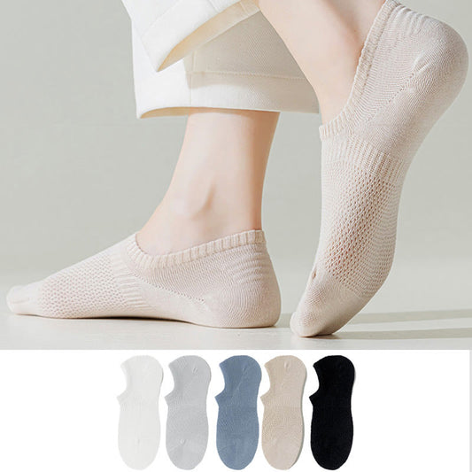 Summer Mesh No Show Socks(5 Pairs) - Multicolor - EU38-44(US5-10) - image 0