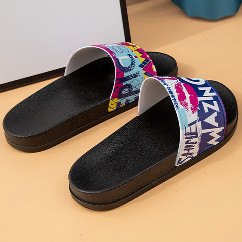 Plus Size Graffiti Slides(2 Pairs) - image 4