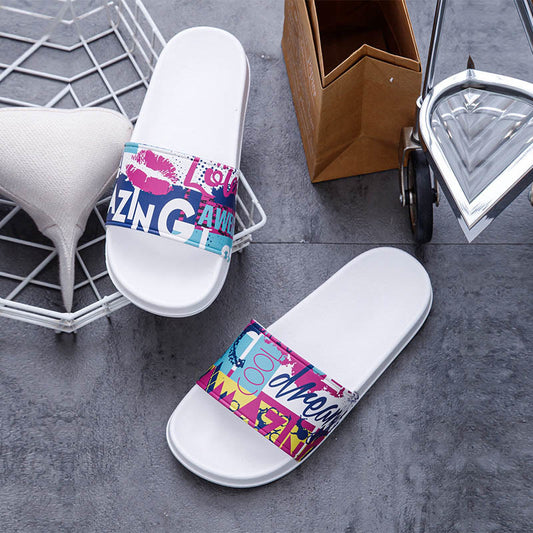 Plus Size Graffiti Slides(2 Pairs) - image 0