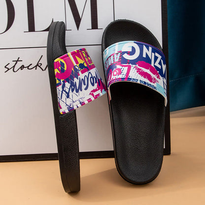 Plus Size Graffiti Slides(2 Pairs) - image 3