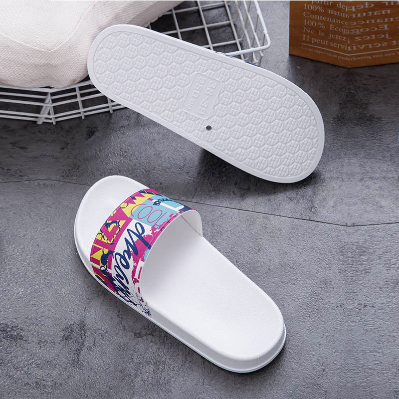 Plus Size Graffiti Slides(2 Pairs) - image 1