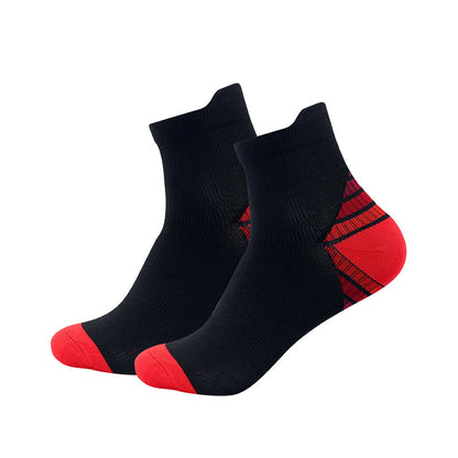 Plus Size Cushioned Athletic Ankle Compression Socks(7 Pairs) - Red - EU40-46(US7-12) - image 7