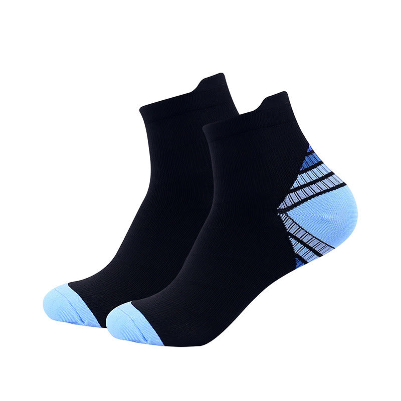 Plus Size Cushioned Athletic Ankle Compression Socks(7 Pairs) - Blue - EU40-46(US7-12) - image 6