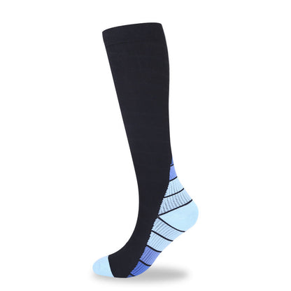 Cycling Knee High Compression Socks(4 Pairs) - Blue - S/M - image 6