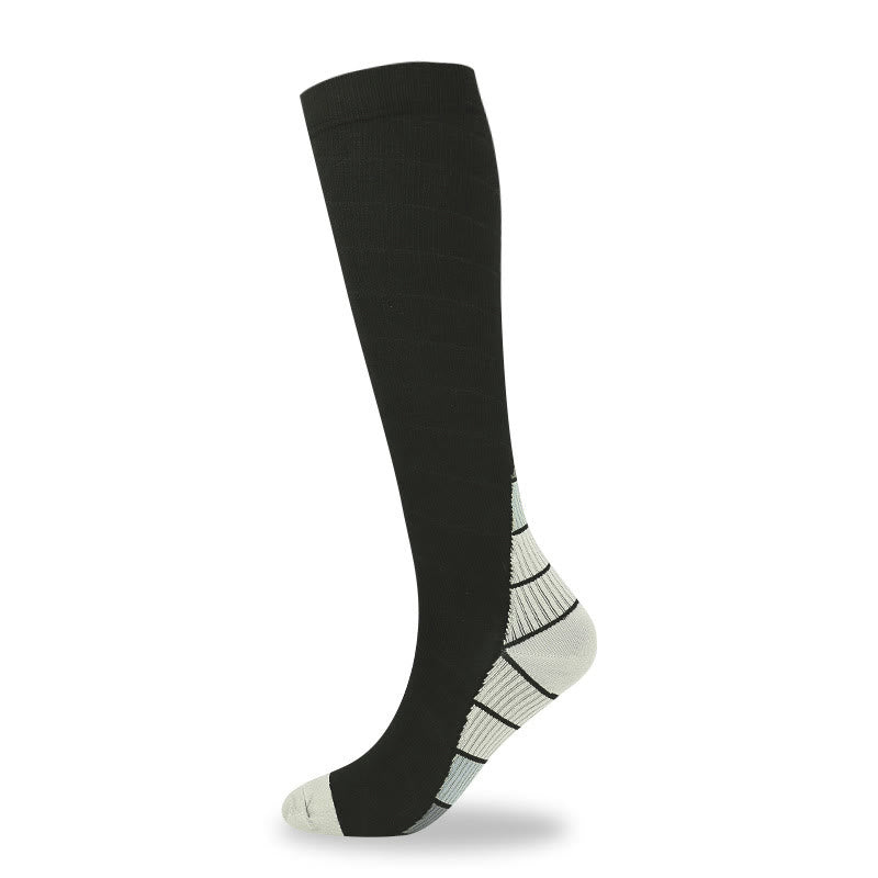 Cycling Knee High Compression Socks(4 Pairs) - Grey - S/M - image 4