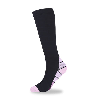 Cycling Knee High Compression Socks(4 Pairs) - Pink - S/M - image 5