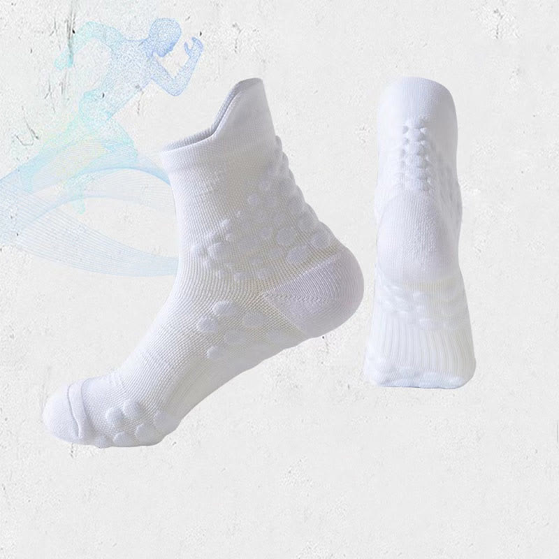 Plus Size Anti Slip Dots Ankle Compression Socks(5 Pairs) - White - EU38-44(US5-10) - image 2
