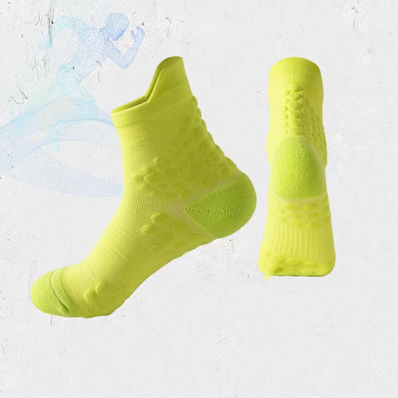 Plus Size Anti Slip Dots Ankle Compression Socks(5 Pairs) - Green - EU38-44(US5-10) - image 1