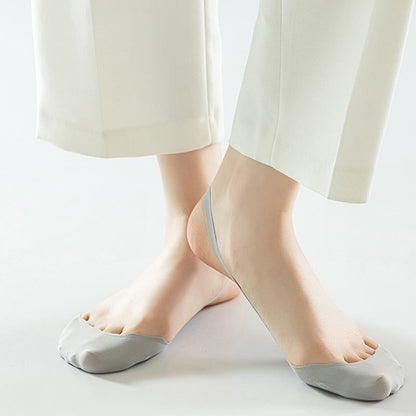 Solid Color Padded Half No Show Socks(8 Pairs) - image 3