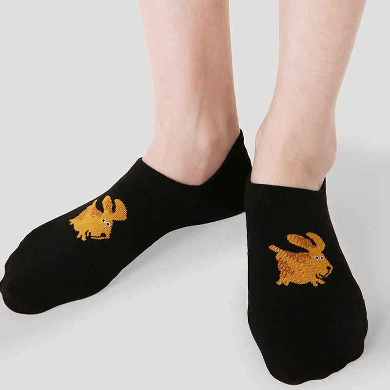 Colorful Cat Dog No Show Socks(5 Pairs) - image 3