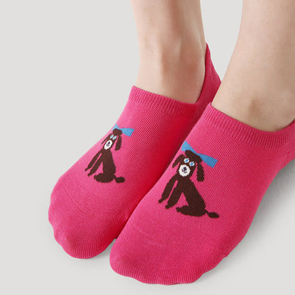 Colorful Cat Dog No Show Socks(5 Pairs) - image 9