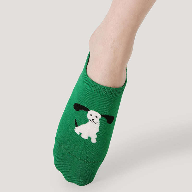 Colorful Cat Dog No Show Socks(5 Pairs) - image 4