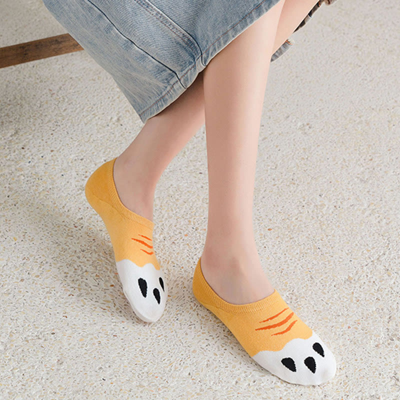Cat Footprints No Show Socks(5 Pairs) - image 4