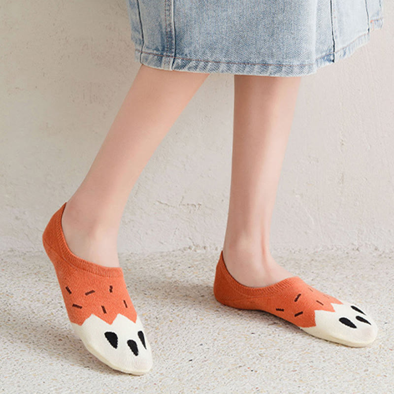 Cat Footprints No Show Socks(5 Pairs) - image 3