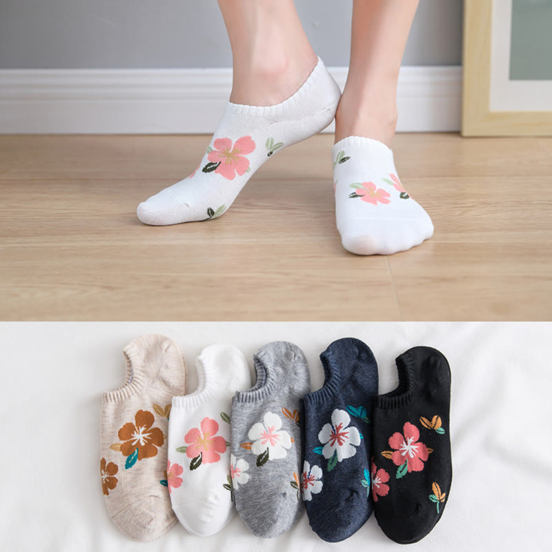 Soft Flowers No Show Socks(10 Pairs) - Multicolor*2 - EU37-40(US4-7) - image 4