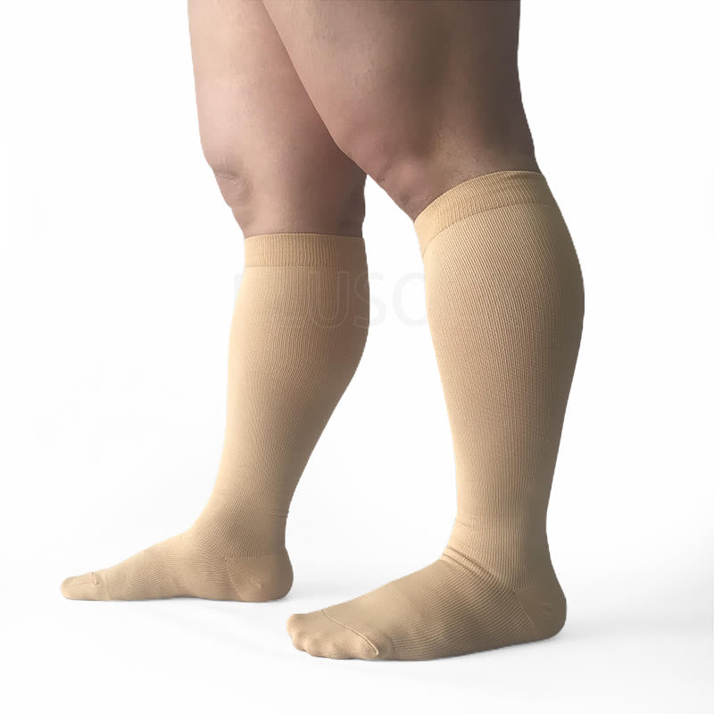 Plus Size Pure Color Compression Socks 2XL-7XL - image 6