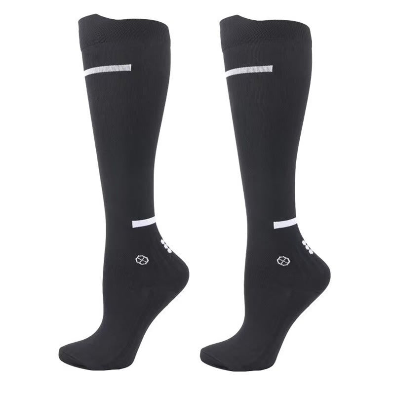 Plus Size Quick Drying Compression Socks(4 Pairs) - Black - EU37-39(US4-6) - image 7