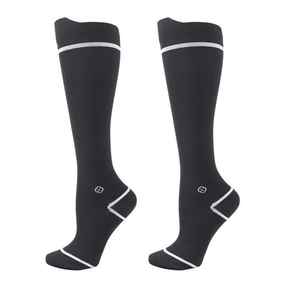 Plus Size Running Compression Socks(4 Pairs) - Black - EU37-39(US4-6) - image 4