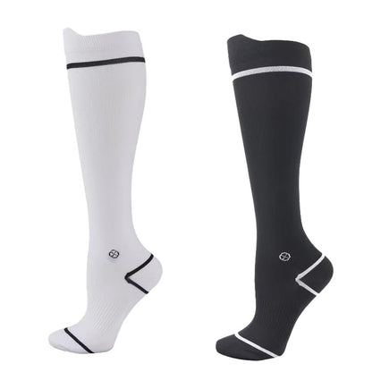 Plus Size Running Compression Socks(4 Pairs) - Multicolor*2 - EU37-39(US4-6) - image 0