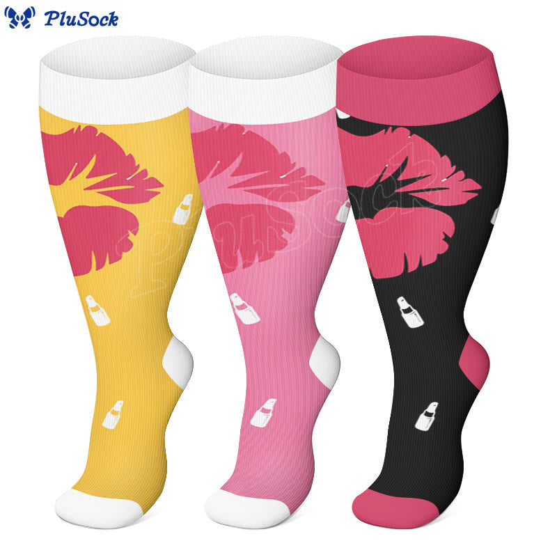 Plus Size Big Lips Compression Socks - image 1
