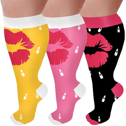 Plus Size Big Lips Compression Socks - image 0