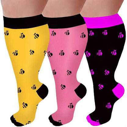 Plus Size Bee Compression Socks - image 0