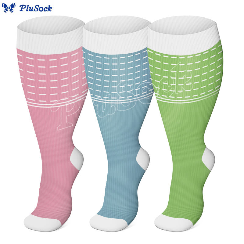 Plus Size Line Compression Socks - image 0