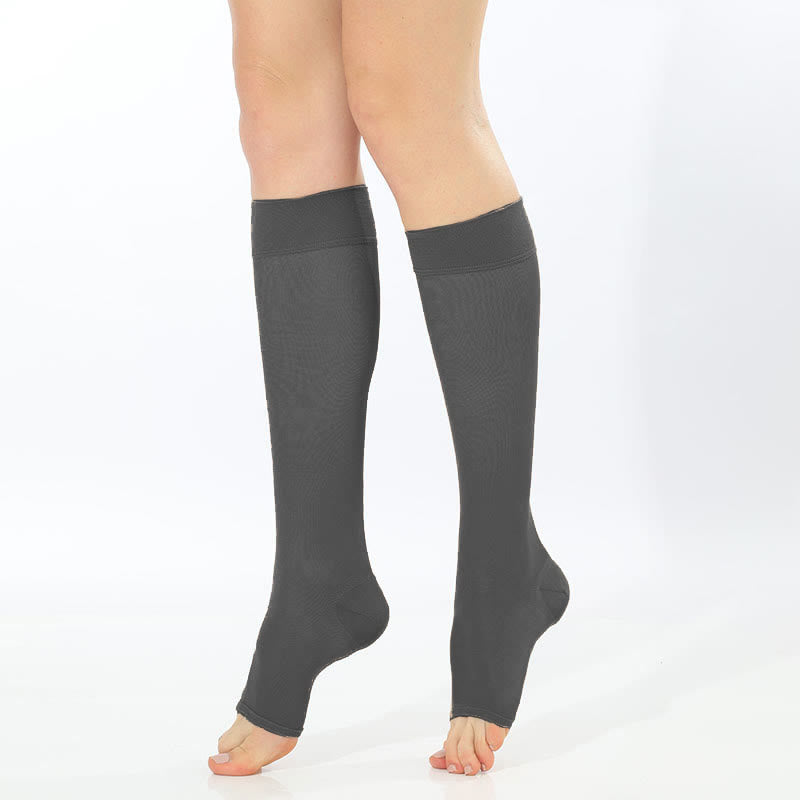 Plus Size Sheer Open Toe Compression Socks - image 6
