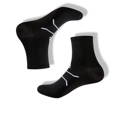Plus Size Quarter Compression Socks(7 Pairs) - Black - EU39-44(US6-10) - image 7