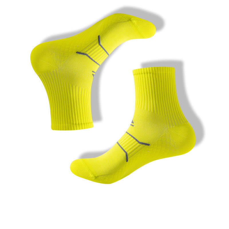 Plus Size Quarter Compression Socks(7 Pairs) - Yellow - EU39-44(US6-10) - image 9