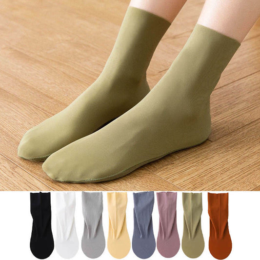 Ice Silk Quarter Socks(8 Pairs) - Multicolor - EU37-40(US4-7) - image 0