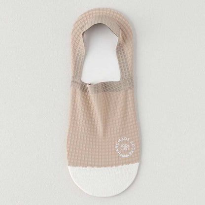 Waffle Ice Silk No Show Socks(6 Pairs) - Khaki - EU38-44(US5-10) - image 7