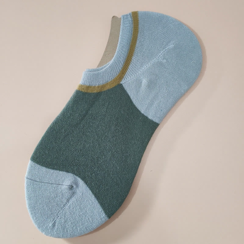 Color Matching No Show Socks(7 Pairs) - Green - EU39-45(US6-11) - image 4