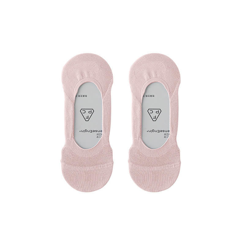 Summer Ice Silk No Show Socks(6 Pairs) - Pink - EU37-40(US4-7) - image 8