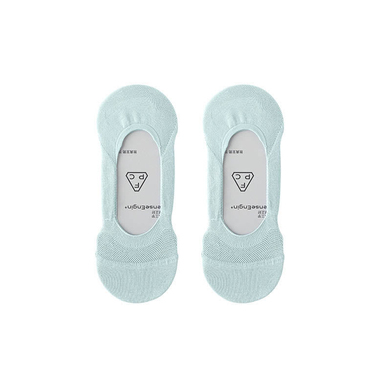 Summer Ice Silk No Show Socks(6 Pairs) - Green - EU37-40(US4-7) - image 7